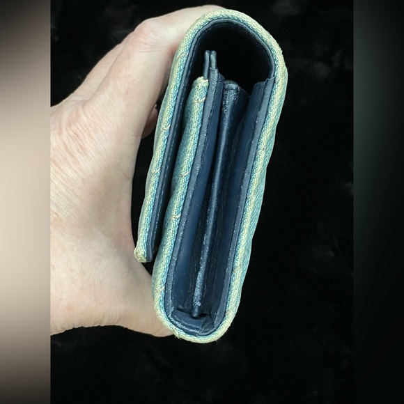 GUCCI Pearl GG Marmont Chevron Quilted Denim Long Wallet (443436.2091) - Picture 6 of 12